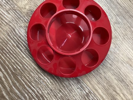 8 Hole Plastic Feed Base Red on Sale