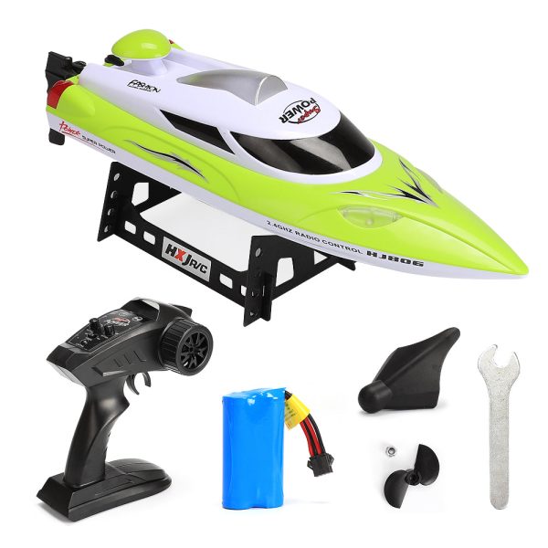 High Speed RC Boat HJ806 2.4GHz 4 Channel 35km h Racing Remote Control Boat 200m Control Distance Fast Ship RC Boat Online Sale