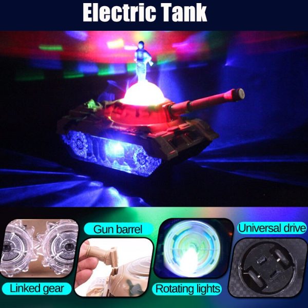 Super Mini Electric Tank Model Tank Electronic Toys Tank with Music and Flash Light for Children Kids Birthday Gifts Online Hot Sale