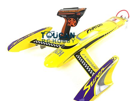 H660 RTR Kevlar Electric RC Boat 100KM H RadioSys Battery Brushless Motor Yellow THZH0043 on Sale