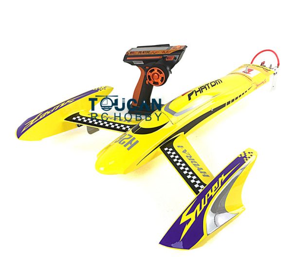 H660 RTR Kevlar Electric RC Boat 100KM H RadioSys Battery Brushless Motor Yellow THZH0043 on Sale