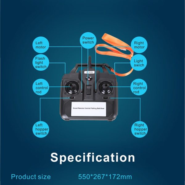 Fishing Tool Smart RC Bait Boat Toys Dual Motor Fish Finder Ship For fishing Boat Remote Control 500m Fishing Boats Speed a Boat Online Hot Sale