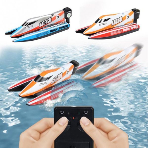 3312M 2.4GHz RC Ship Boat 4 Channels High Speed Mini Racing Boat Waterproof Rechargeable Speedboat Children Toy on Sale