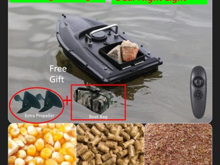 Intelligent Upgraded Double Motors Radio Remote Control Fish Finder RC Bait Boat 500M One Key Fixed Speed Cruise RC Fishing Boat Online now