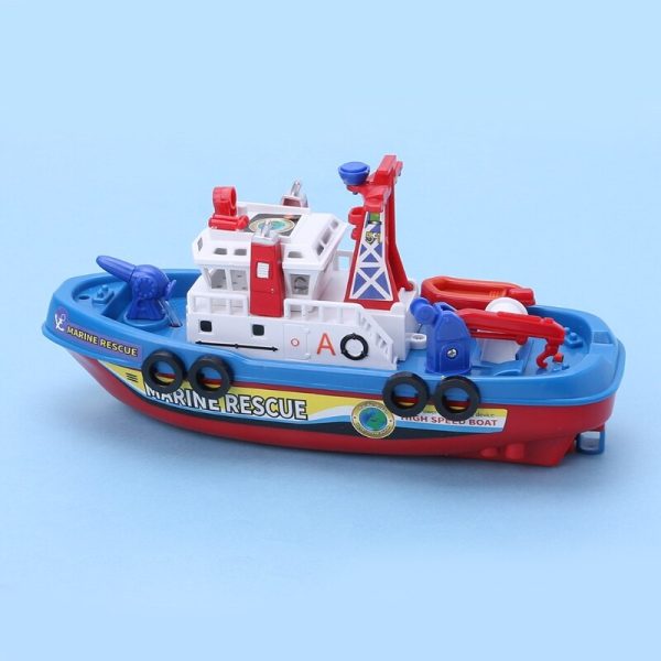 Fast Speed Music Light Electric Marine Rescue Fire Fighting Boat Toy for Kids Sale