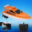 Orange Mini RC Boats Plastic Electric Remote Control Speed Boat Kid Children Toy 26x7.5x9cm Cheap