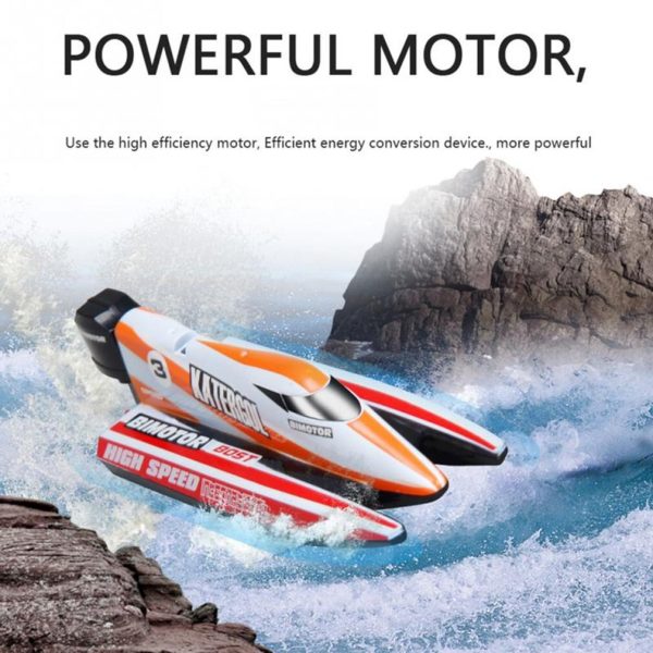 3312M F1 2.4GHz RC Boat 4 CH High Speed Mini Racing Boat Drop Bruise Rechargeable Powerful Speedboat Children Toy For Sale