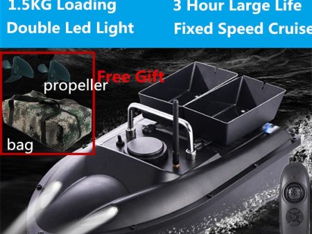 New Update Double Hopper 500m RC Distance 180mins RC Fishing Bait Boat H18 Cruise Control With Free Waterproof Bag VS 2011-5 to Supply