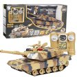 1:24 2.4G Remote Control Battle Tank Fortress 350° free Rotation Gun Tube up and Down 20° Free Adjustment Military Tank Model For Cheap