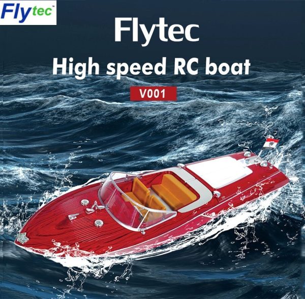 Flytec V001 2.4G High Speed RC Boat Navigation Model Toy 4CH High-Efficiency Motors Yacht Sailing Airship Large RC Boats Online