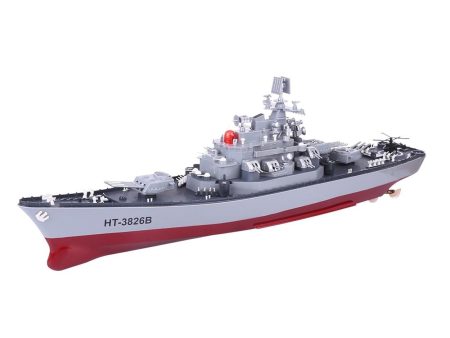 RC Boat 6KM H High Speed 58cm 1:250 Military Battleship RC War Ship Toy Remote Control Boat As Gift For Children Toy Kid-US Plug For Cheap