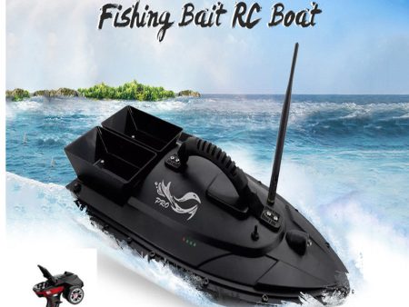 Portable Flytec V500 RC Boat Toy Fishing Bait 500m Remote Fish Finder Double Motor 5.4km h RC Ship with Transmitter Blue Light For Sale