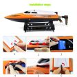 High Speed RC Boat 2.4GHz 4 Channel Racing Fishing Tool Smart RC Boat Toys Fish Finder Ship Boat Remote Control Fishing Boats Fashion