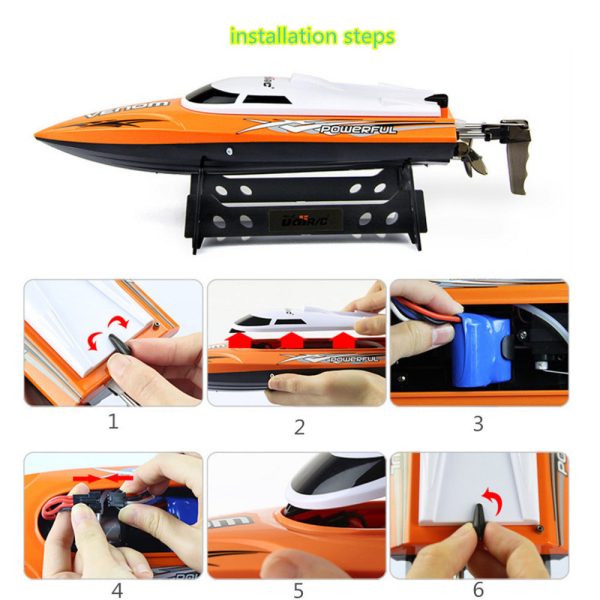 High Speed RC Boat 2.4GHz 4 Channel Racing Fishing Tool Smart RC Boat Toys Fish Finder Ship Boat Remote Control Fishing Boats Fashion