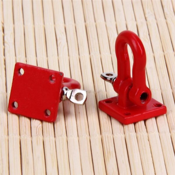 1 Pair 1:10 RC Crawler Accessories Red Trailer Hook Scale Accessory For RC Crawler SCX-10 Truck Climbing Car Truck Trailer Hook For Discount