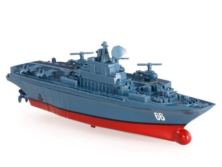 Kuulee 2.4G Remote Control Military Warship Model Electric Toys Waterproof Mini Aircraft Carrier Coastal Escort Gift for Kids Online