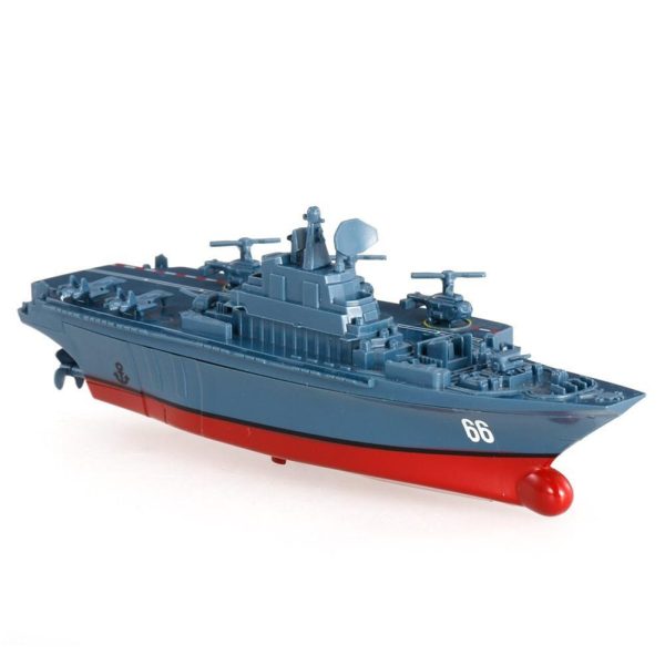 Kuulee 2.4G Remote Control Military Warship Model Electric Toys Waterproof Mini Aircraft Carrier Coastal Escort Gift for Kids Online