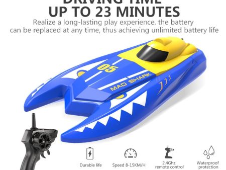 H128 Rc Boat 1 47 2.4GHz Remote Control Speed mini Boat Dual Motors 15km h 20minutes Fligt Time RC Ship Speedboat Electric Toys For Sale