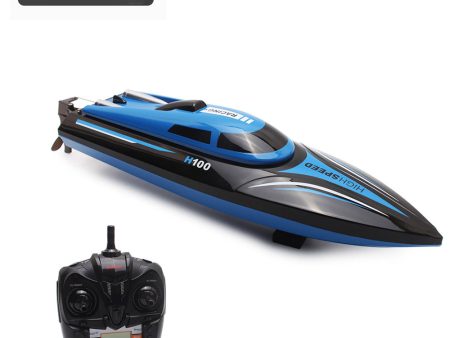 High Speed RC Boat H100 2.4GHz 4 Channel 30km h Racing Remote Control Boat with LCD Screen as gift For children Toys Kids Gift Sale