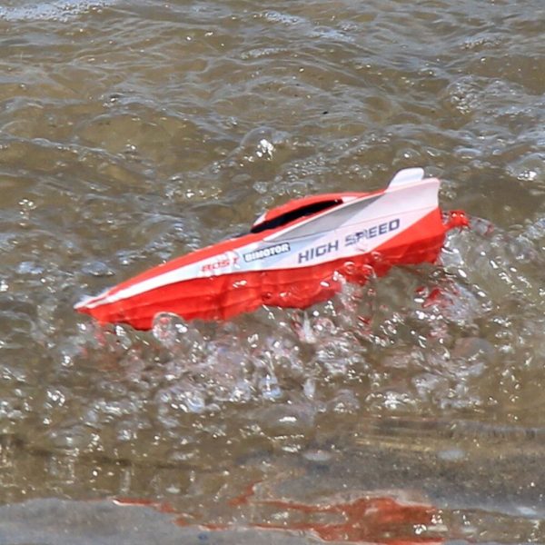 3312M 2.4GHz RC Ship Boat 4 Channels High Speed Mini Racing Boat Waterproof Rechargeable Speedboat Children Toy on Sale