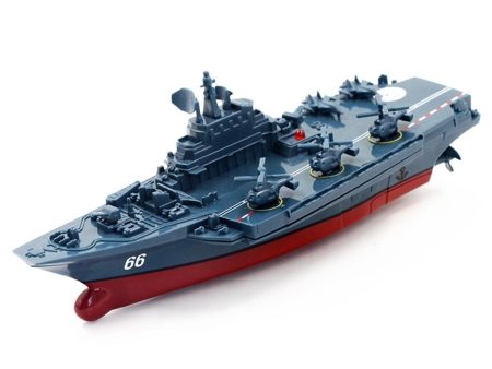 LeadingStar 2.4G Remote Control Military Warship Model Electric Toys Waterproof Mini Aircraft Carrier Gift for Kids For Sale