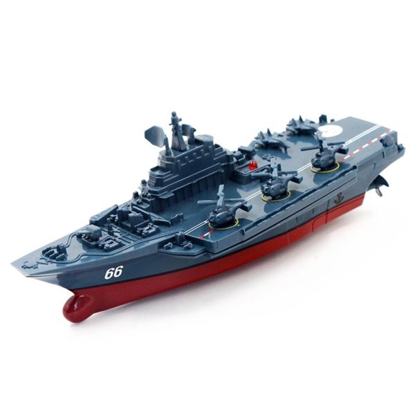 LeadingStar 2.4G Remote Control Military Warship Model Electric Toys Waterproof Mini Aircraft Carrier Gift for Kids For Sale