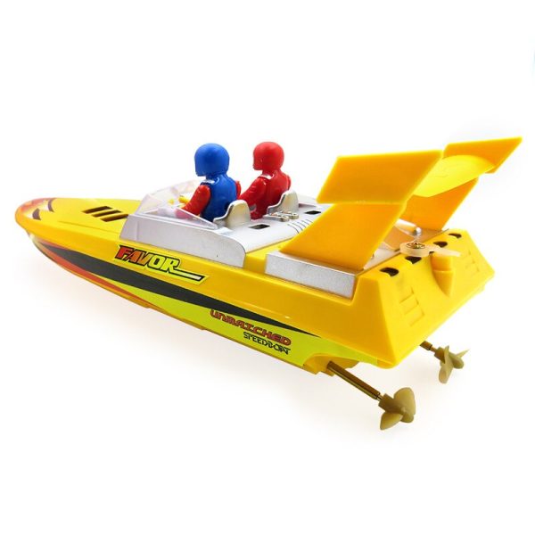 Flytec HQ5011 4CH 34CM Infrared 27MHZ 40MHZ RC Boat 15KM H Without Battery RTR Toys For Kids Gift Yellow & Red Hot on Sale