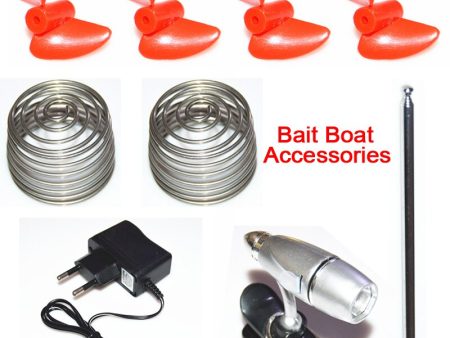 Origial Fishing Bait Boat Spare Parts Remote Control Antenna EU Plug Adapter Replacement Float Tube Propellers Protect Spring Cheap