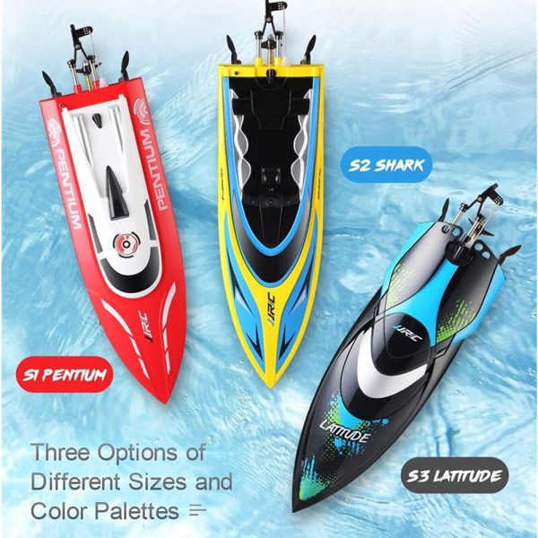 JJRC S1 S2 S3 Waterproof Turnover Reset Water Cooling High Speed 25km H RC Boat Mini Racing RC Boat RTR Remote Control Toys Gift on Sale