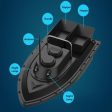 Free Bag Extra Battery Intelligent Wireless Control Double Hopper Bait Boat 500M 5 Level Wind RC Remote Control Fishing Boat Online