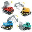 4Pack Construction Vehicles Toys Metal Engineering Tractor Mini Pull Back Cars Play Set Party Supplies for Kids Toddler Boys Hot on Sale