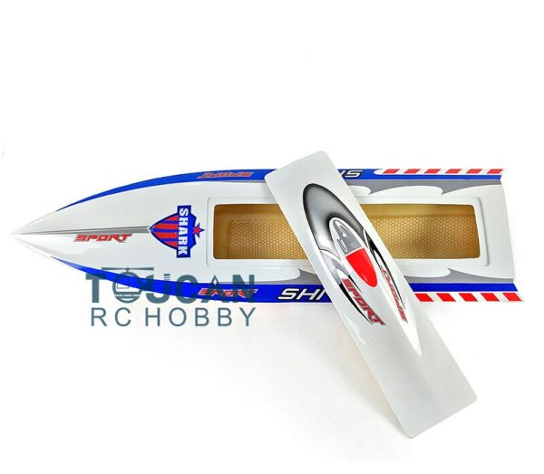 H750 KIT Shark Fiber Glass Electric Racing Speed RC Boat Hull Only Advanced Player White TH02640 Fashion