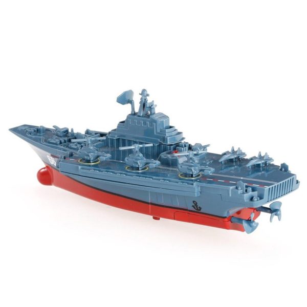 None 2.4G Remote Control Military Warship Model Electric Toys Waterproof Mini Aircraft Carrier Coastal Escort Gift for Kids Online now