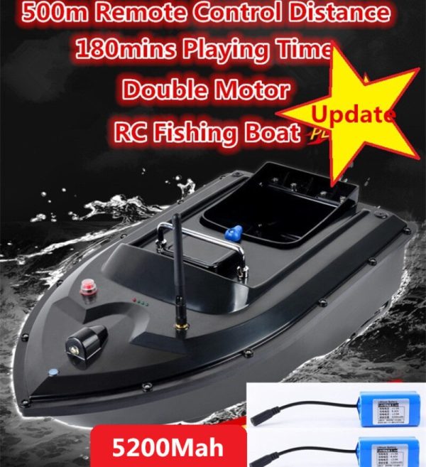 New Update RC Fishing Bait Boat 500m RC Distance Automatic correction route RC Fish Boat With 2pcs 5200mah Battery Free Bag Gift Online