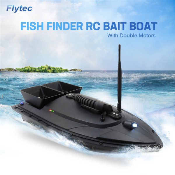 Flytec 2011-5   V007   V500 Electric Fishing Bait RC Boat 500M Remote Fish Finder 5.4km h Double Motor Toys Kit   RTR Version on Sale