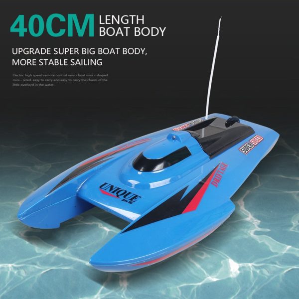 CT3352 39.5CM 40MHZ 3CH RC Boat Super Speed Toy With Water Removal Function Blue Fashion