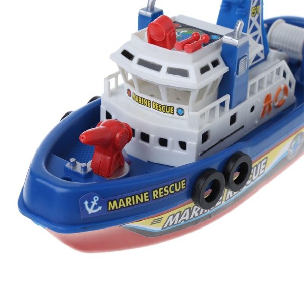 Electric Boat Children Marine Rescue Toys Navigation Warship Toy Birthday Gift For Sale