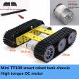 Unassembled Smart Crawler Robot Education Mini TP100 Metal Rc Tank Chassis Kit High Torque 33GB-520 DC Motor DIY For Arduino Discount