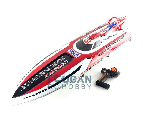 G30H ARTR-RC 54  30CC Engine Gasoline Fiber Glass RC Racing Boat W Remote Controller RED THZH0053 For Sale