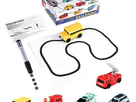 Enlighten Magic Pen Draw toy railroad Inductive Trains Children s RC Train Tank Toy Car Draw Lines Induction Rail Track Car Kids Discount