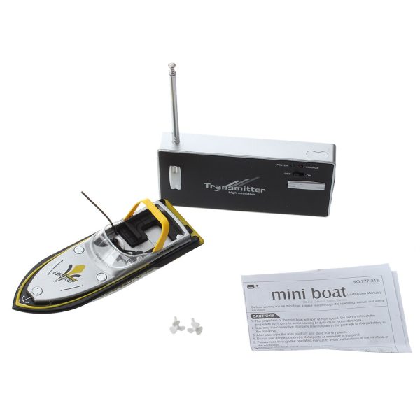 Miniature Mini 3352 RC Boat Radio Remote Control Yellow Kid Toy Sale