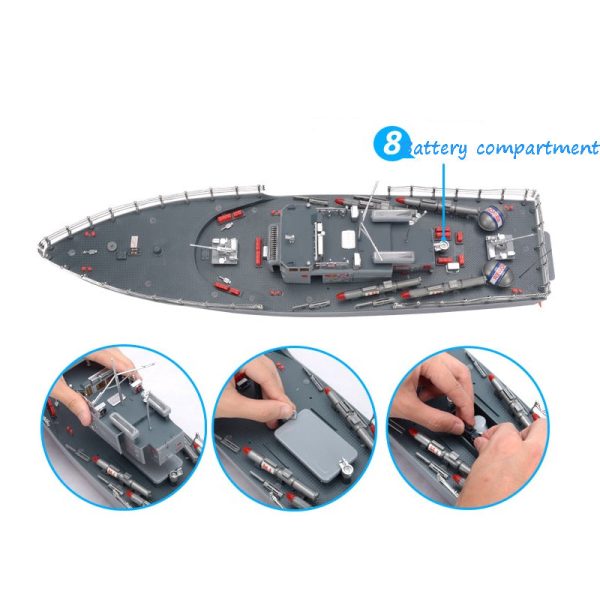 RC Boat 1 275 Destroyer WarShip Remote Control Military Naval Vessels Racing Ship Electronic Model For Kids Birthday Hobby Toys Online