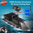 Free Bag Extra Battery Intelligent Wireless Control Double Hopper Bait Boat 500M 5 Level Wind RC Remote Control Fishing Boat Online