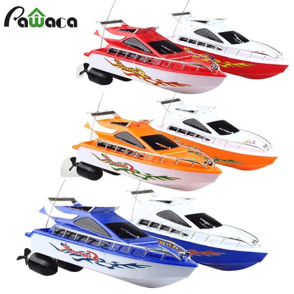 Rc Boat For Mini Kids Rc Remote Control Speed Boats Toy Racing Model 2.4GHZ Four-channel Small Remote Yacht Children s Gift Discount