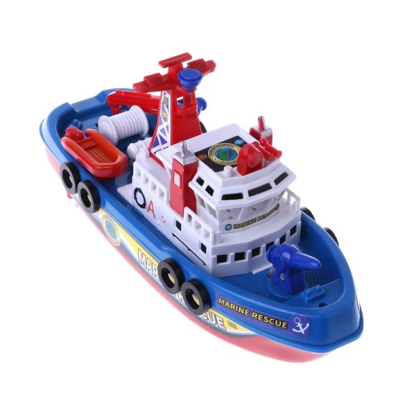 Fast Speed Music Light Electric Marine Rescue Fire Fighting Boat Toy for Kids Sale