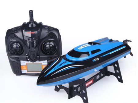 High Speed RC Boat H100 2.4GHz 4 Channel 30km h Racing Remote Control Boat with LCD Screen Sale