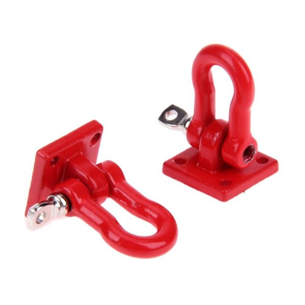 1 Pair 1:10 RC Crawler Accessories Red Trailer Hook Scale Accessory For RC Crawler SCX-10 Truck Climbing Car Truck Trailer Hook For Discount