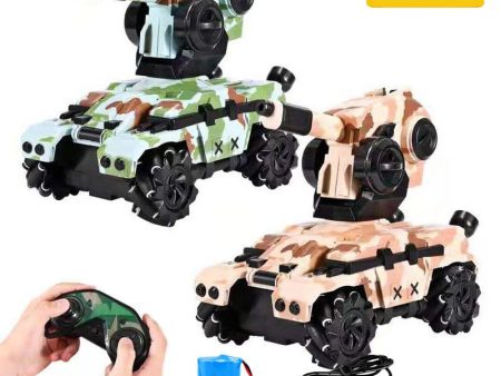 2020 NEW RC tank 2.4G 4WD can fire water bombs RC tank drift horizontal movement 360 ° rotating rc boy toys for kids children Discount