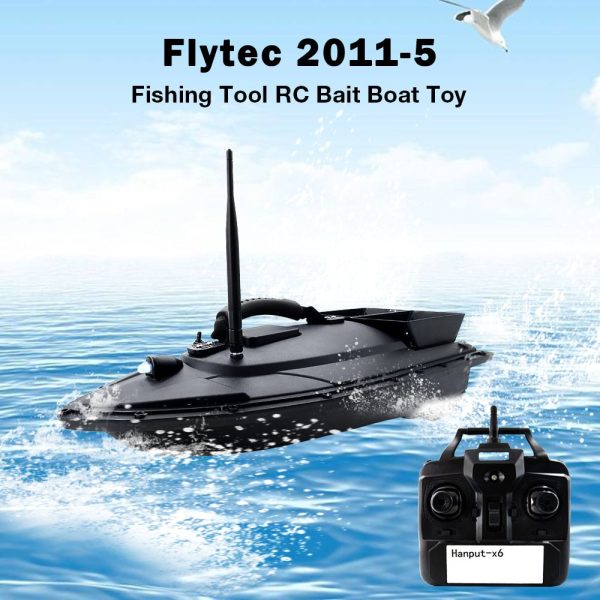 Flytec HQ2011-5 RC Boat Intelligent Remote Control Nesting Boats Locating Fish Positioning 5.4km H Dual Motor Outdoor Kit  RTR For Sale