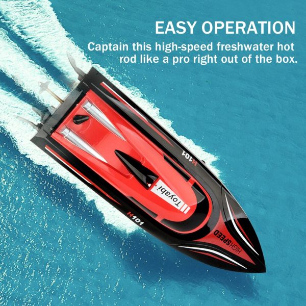 Rc Boat H101 2.4ghz 30km hour High Speed 180 Degree Flip With Servo Remote Control Boat Toys For Children Xmas Gifts For Kids Supply